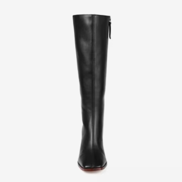 Black Heeled Boots with Chunky Heel - Picture 2 of 4